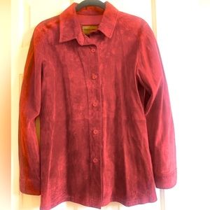 Washable Suede Shirt Jacket